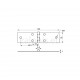LONG HORIZONTAL STEEL FLAT HINGE 25x100